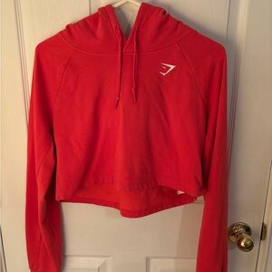 Gymshark Vibrant Red Cropped Hoodie